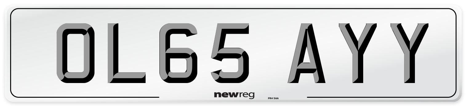 OL65 AYY Number Plate from New Reg